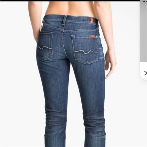 7 For All Mankind Roxanne Straight Leg Jeans Size 28 NWT - Picture 1 of 5